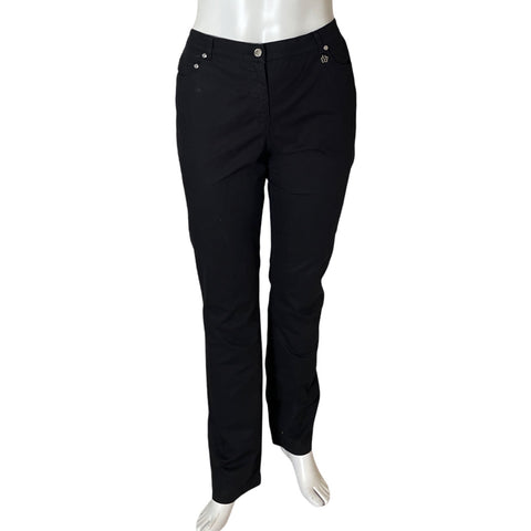 Pantalón Punto Roma Jeans Negro-Talla 18
