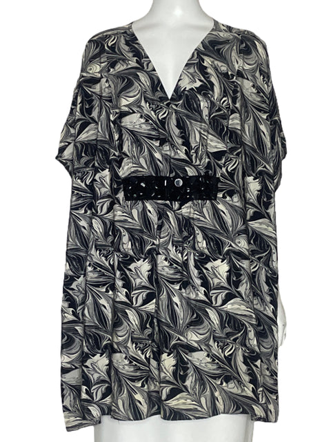 Blusa Michael Kors Fluida Abalorios Negro-Talla M