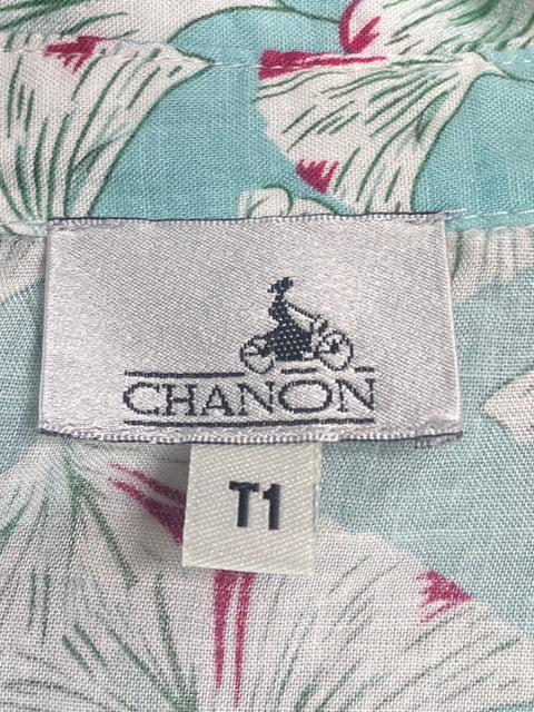 Camisa Chanon Estampado Azul-Talla 1