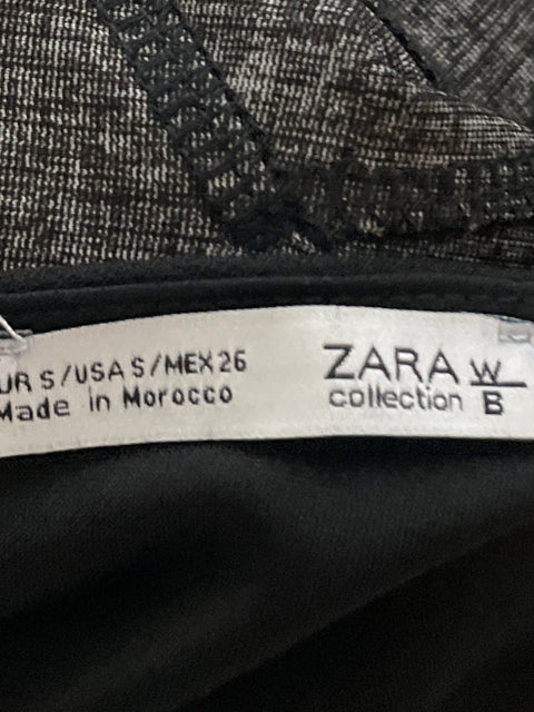 Vestido Zara Midi Ejecutivo Gris-Talla S