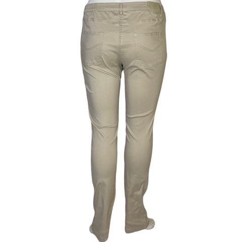 Pantalón Punto Roma Recto Beige-Talla 16