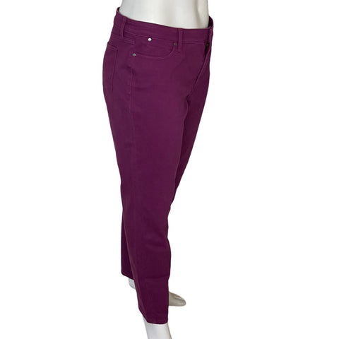 Pantalón Talbots Slim Ankle Jean Rojo Vino-Talla 16