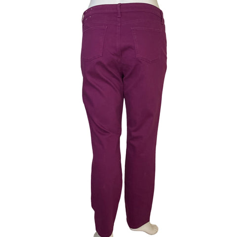 Pantalón Talbots Slim Ankle Jean Rojo Vino-Talla 16