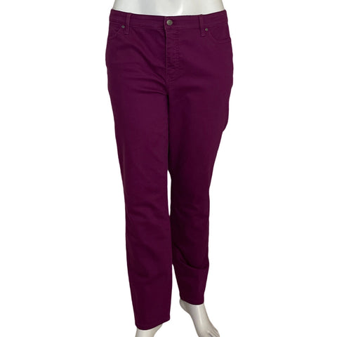 Pantalón Talbots Slim Ankle Jean Rojo Vino-Talla 16