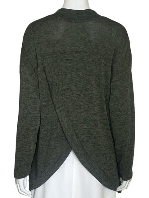 Cardigan Tesoro TPS Asimetrico Verde-Talla M