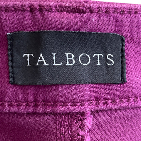 Pantalón Talbots Slim Ankle Jean Rojo Vino-Talla 16