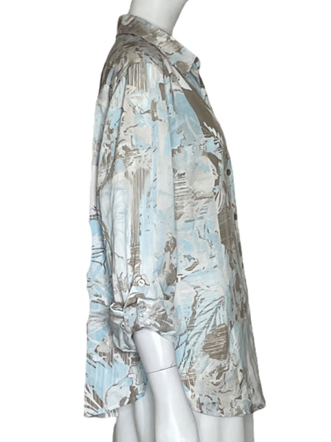 Camisa Chicos Estampado Beige-Talla 2