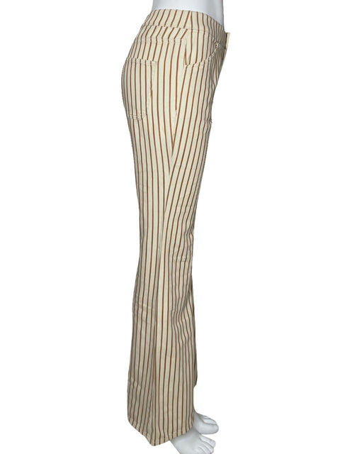 Pantalón By Anthtopologie Rayas Beige-Talla 27