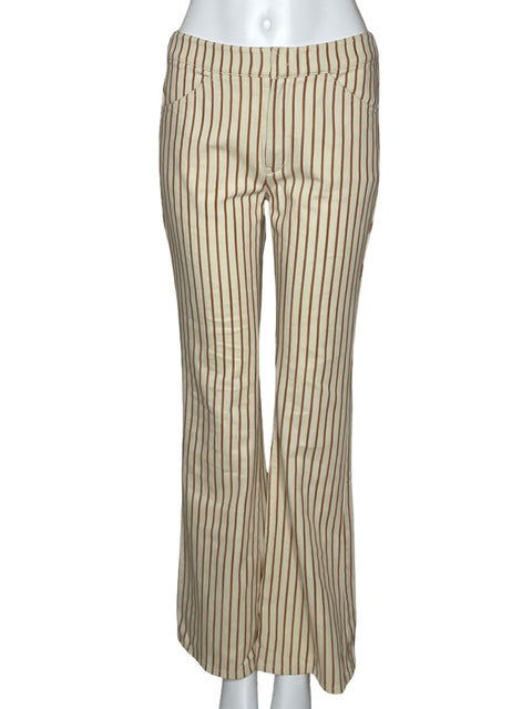 Pantalón By Anthtopologie Rayas Beige-Talla 27