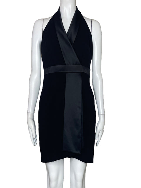 Vestido Laundry by Shelli Segal Halter Negro-Talla 2