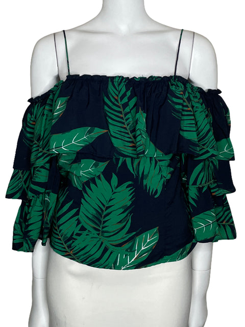 Blusa Azulu Tirantes Vuelos Azul-Talla S