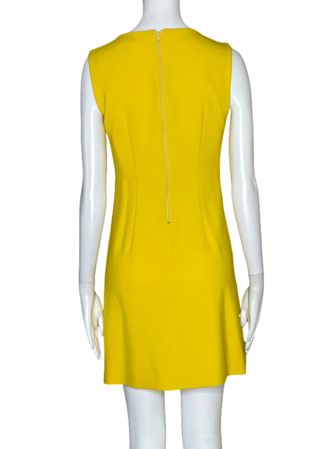 Vestido Diane Von Furstenberg Bolsillos Midi Amarillo-Talla 0