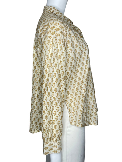 Camisa Natura Estampada Beige-Talla S