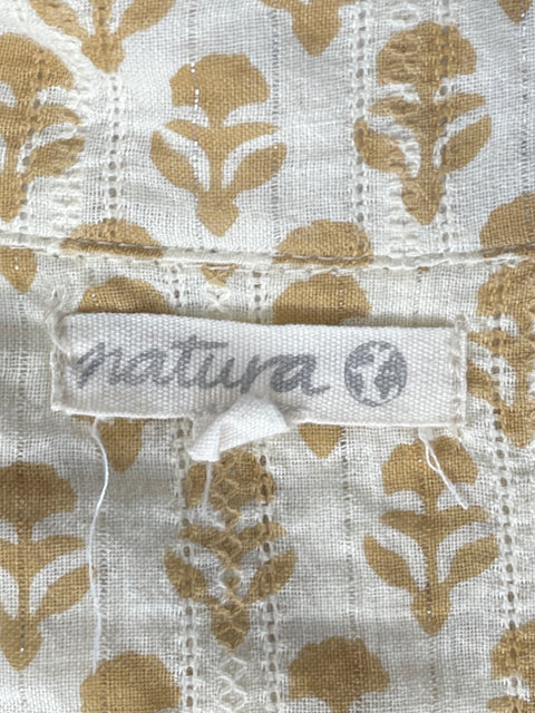 Camisa Natura Estampada Beige-Talla S