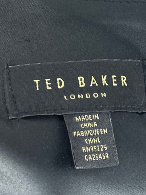 Vestido Ted Baker Sin Mangas Flores Negro-Talla 0