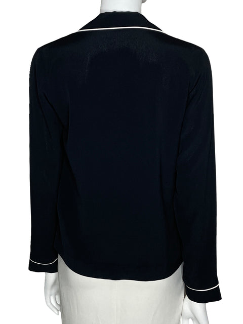 Camisa Zara Estilo Blazer Negro-Talla XS