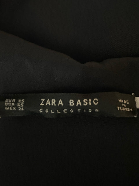 Camisa Zara Estilo Blazer Negro-Talla XS