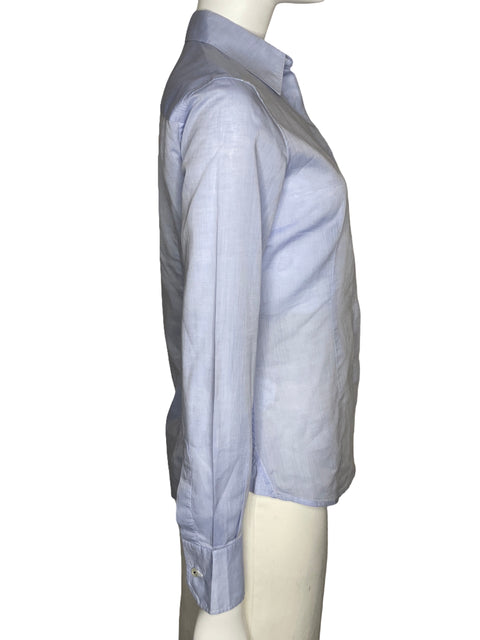 Camisa Carolina Herrera Bolsillo Manga larga Azul-Talla 4