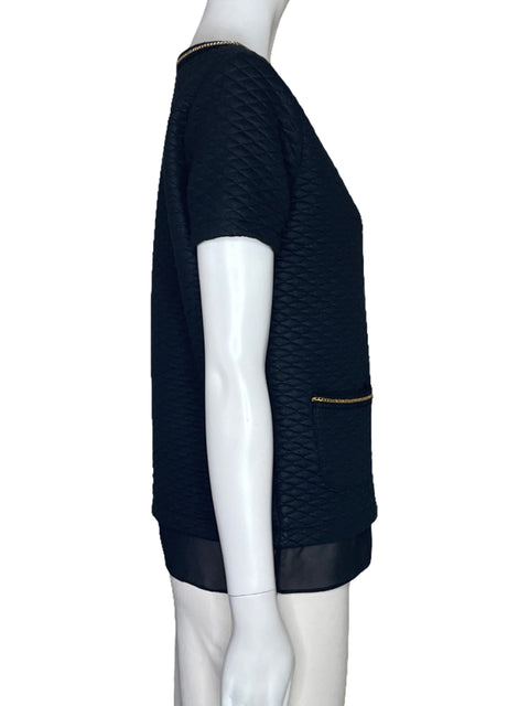 Blusa Roberto Cavalli Bolsillo Negro-Talla 40