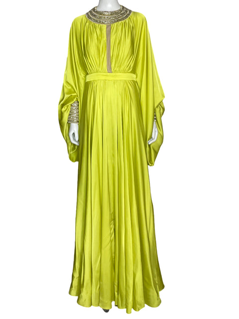 Vestido Tesoro TPS  Mangas Abullonadas 
Verde-Talla M
