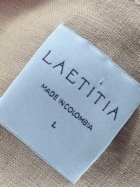 Falda Laetitia Botones Asimetrica Marron-Talla L