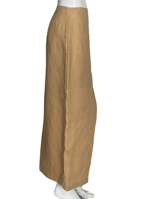 Falda Laetitia Botones Asimetrica Marron-Talla L