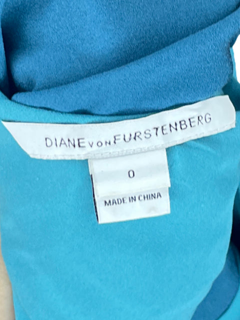 Blusa Diane Von Furstenberg Brillo Verde-Talla 0