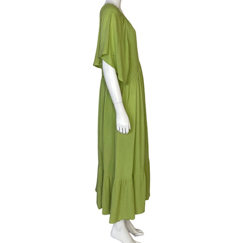 Vestido In Loom Vuelos Verde-Talla 4XL