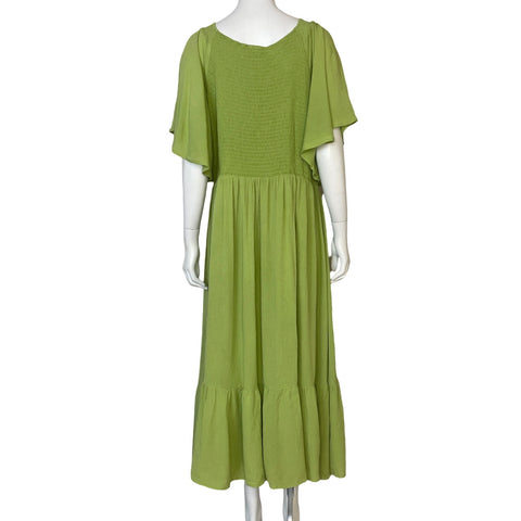 Vestido In Loom Vuelos Verde-Talla 4XL