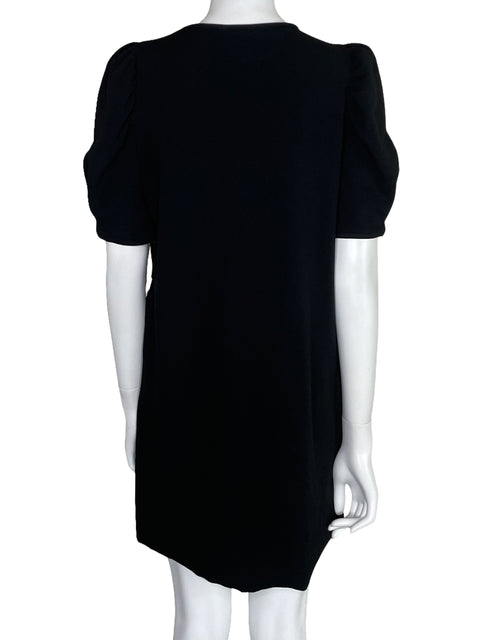 Vestido Zara Floral Bombacho Negro-Talla S
