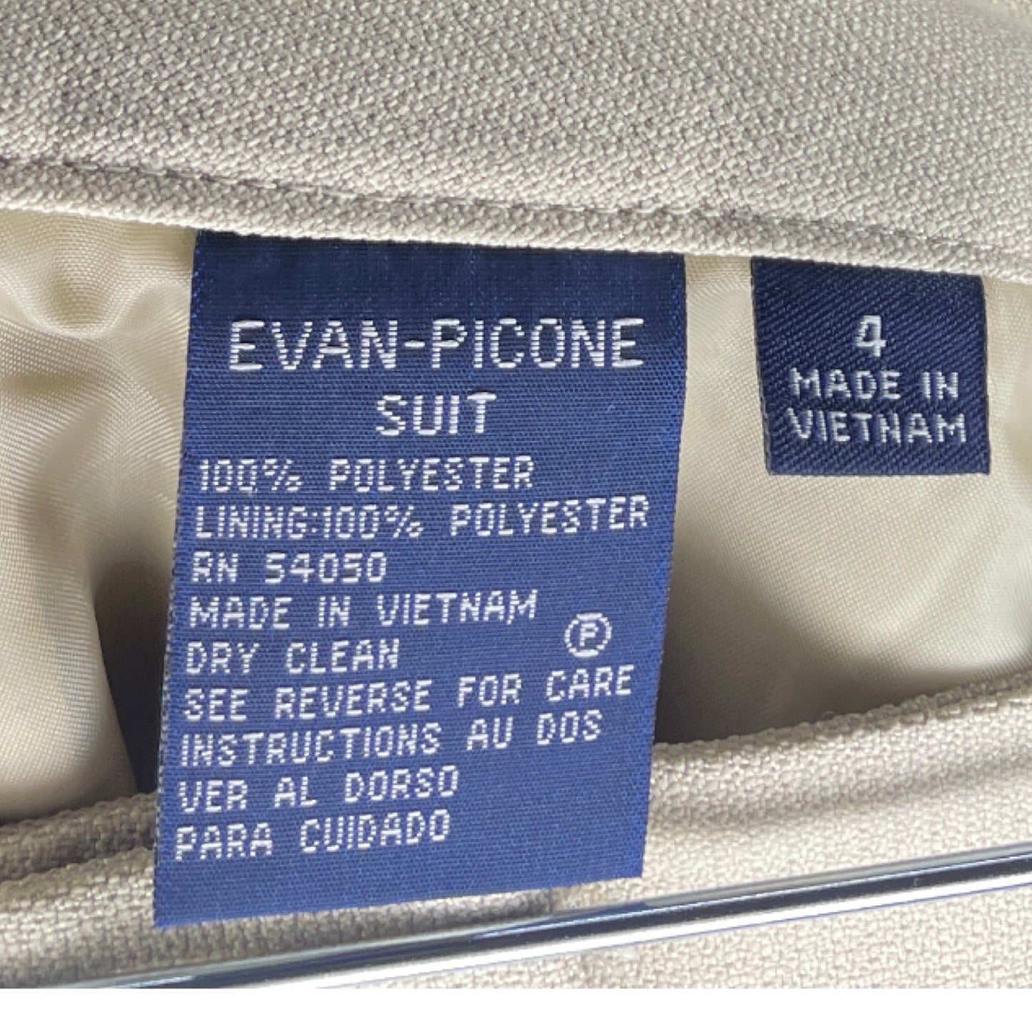 Pantalón Evan-Picone Classico Beige-Talla 4