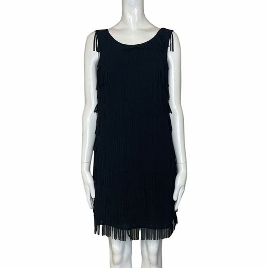 Vestido MOON Midi Flecos Negro - Talla S