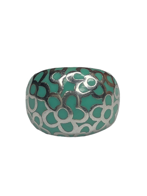 Anillo Tesoro TPS Ovalado Azul-Talla U