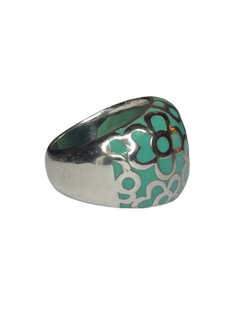 Anillo Tesoro TPS Ovalado Azul-Talla U