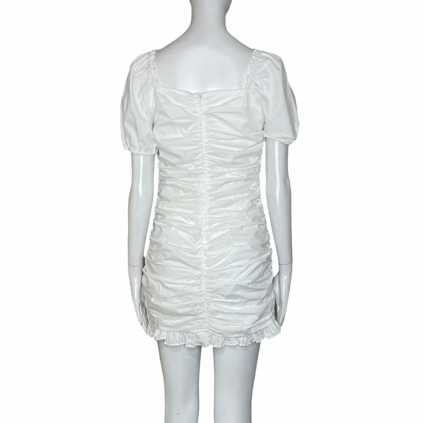 Vestido URBAN REVIVO Midi Drapeado Blanco - Talla 6