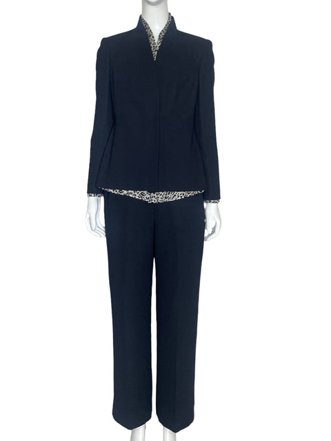 Set Liz Claiborne Blazer Animal Print Negro-Talla 6