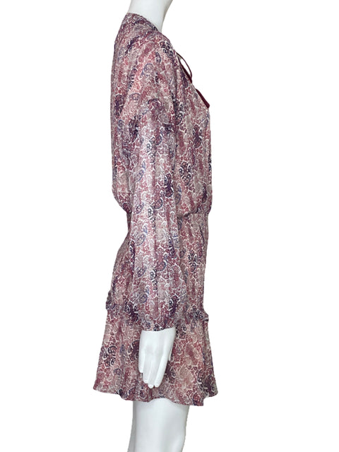 Vestido Aqua Estampado Brillo Rojo-Talla S