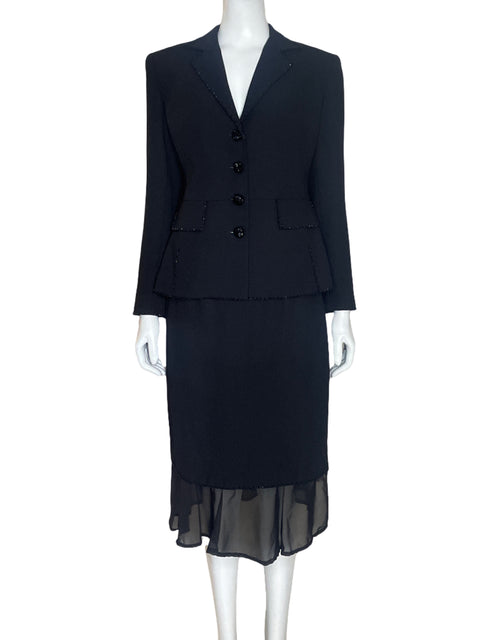 Set Adrianna Papell Strass Negro-Talla 4