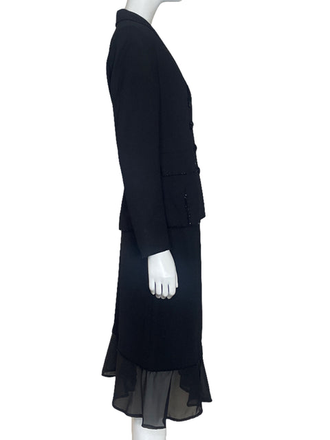 Set Adrianna Papell Strass Negro-Talla 4
