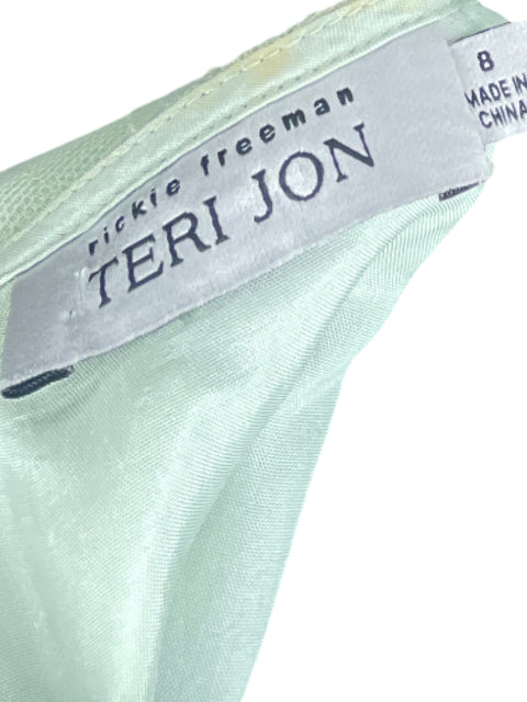 Set Rickie  Freeman Teri Jon Bordado Verde-Talla 8