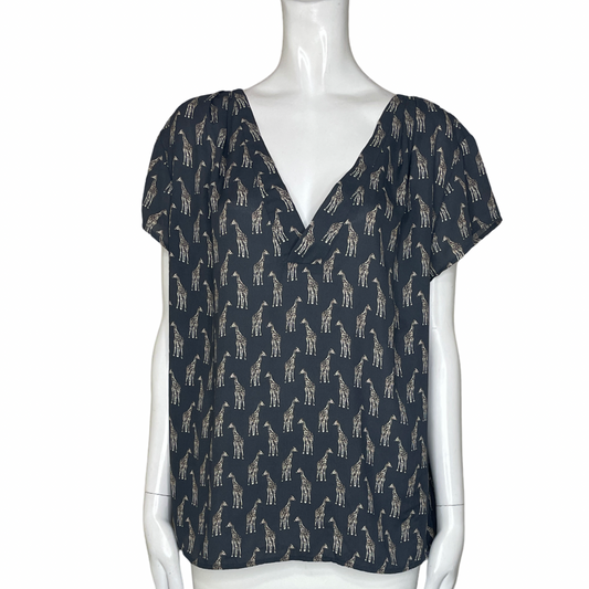 Blusa H&M Jirafas Azul - Talla 14