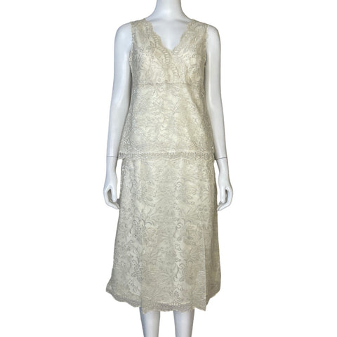 Set Josephine Chaus Sin Mangas Brillante Beige - Talla 6
