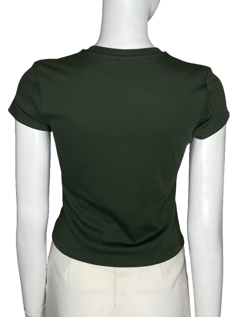 Top Uniqlo Stretch Verde-Talla S