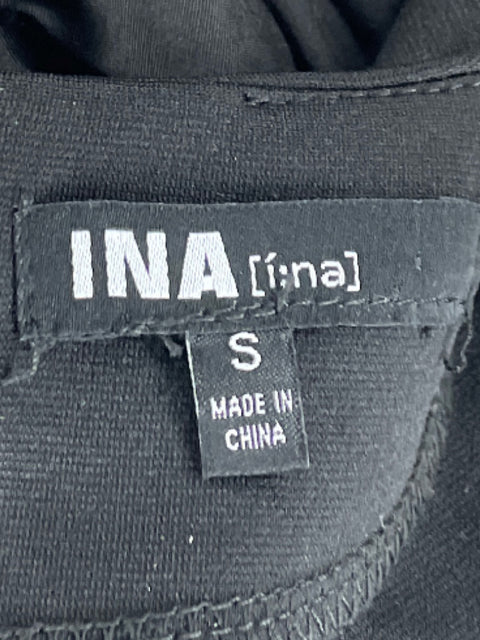 Blusa INA Mangas Puff Cuello Redondo Negro-Talla S