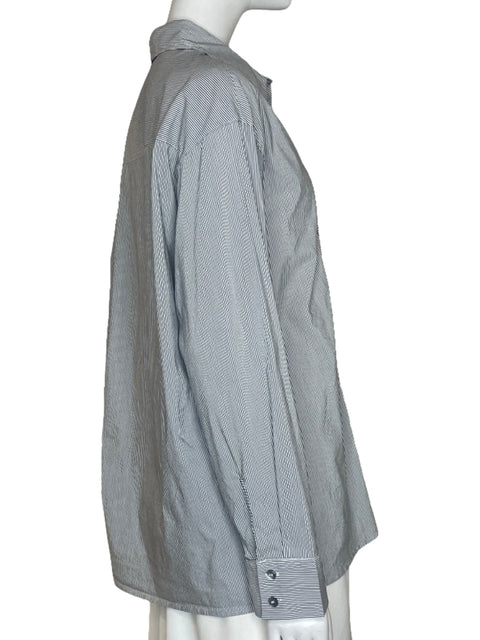 Camisa Zara Rayas Negro-Talla S