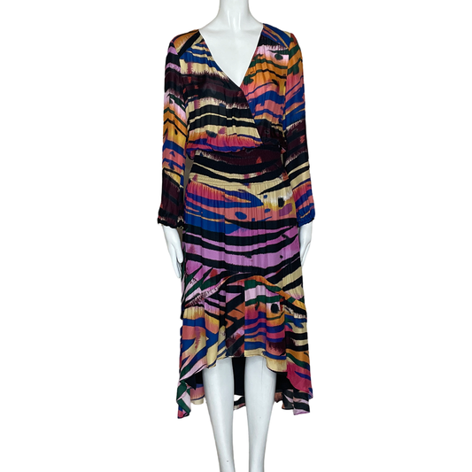 Vestido Parker Print Abstracto Naranja-Talla S