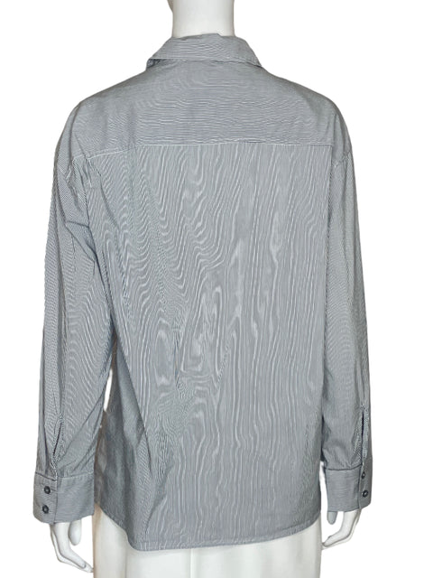 Camisa Zara Rayas Negro-Talla S