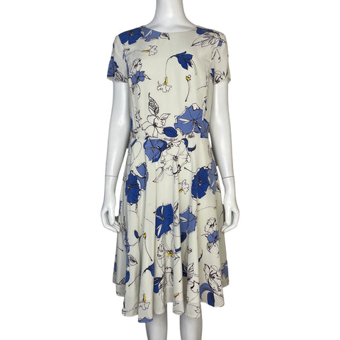 Vestido Brooks Brothers Floral Blanco - Talla 6