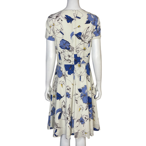 Vestido Brooks Brothers Floral Blanco - Talla 6