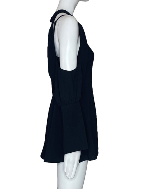 Romper C/Meo Collective Halter Tiras Negro-Talla S